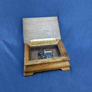 Vintage Wooden Music Box-Lift Lid - Plays "I'd Like to Teach the World to Sing"