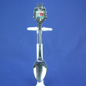 Panama Hand Painted Ceramic Crest Vintage Souvenir Spoon EPNS Silver Plated