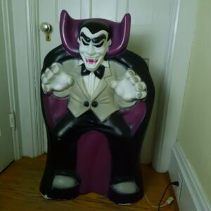 Vintage General Foam Plastics Dracula Blow Mold w/ Light Fixture - 35 Halloween