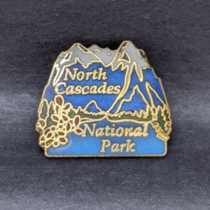 Vintage North Cascades National Park Enamel Pin with Scenic Design