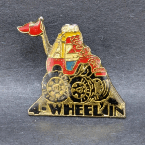 Vintage 4 Wheelin Enamel Pin