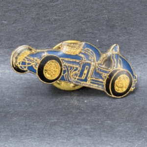 Vintage Blue Race Car Enamel Lapel Pin - Classic Car Collector’s Item