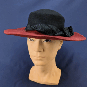 Vintage Women's Church Kentucky Derby Wide Brim Sun Floppy Hat 100% Wool