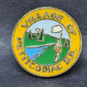 Vintage Village of Petitcodiac NB Commemorative Pin Badge