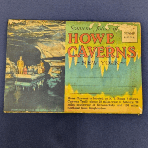 Vtg Howe Caverns New York Souvenir Postcard Booklet with Scenic Illustration