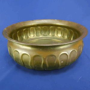 Vintage Round Brass Rinse Bowl Plant Planter 10" Wide Basin Made in India