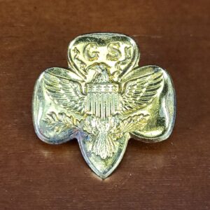 Vintage GS Girl Scout Eagle Pin - Gold Tone - 4 stars 7 Arrows Lapel Hat Pin