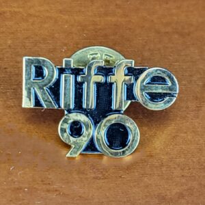 Rare Vintage 1985 Riffe 90 Lapel Hat Pin - Gold Tone - Union Made