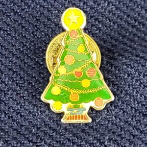 Vintage SWIB Christmas Tree Lapel Hat Pin - Taiwan