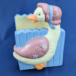 Vintage Ceramic Goose Hand Painted Napkin/Letter Holder