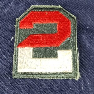 VINTAGE WWII ERA UNITED STATES MILITARY UNIFORM PATCH 2 - Red over White