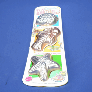 1966 Nevco Decorative Mold Set - Starfish - Lobster Shaped Aluminum