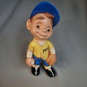 Ceramic Atlantic's Baseball Boy "Smiley" 1970 Vintage