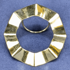 Vintage Textured Scarf Clip Holder Gold Tone