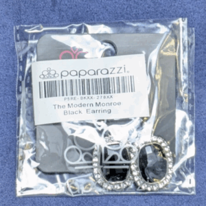 Paparazzi Accessories "The Modern Monroe" Black Earrings - Elegant Oval Design