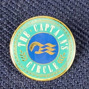 Vintage Princess Cruise Lines The Captains Circle Lapel Hat Pin Advertising
