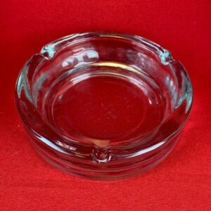 Large Round Glass Ashtray 6"