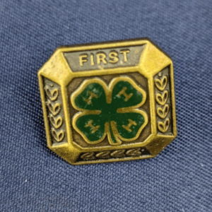 Vintage Badge Souvenir 4-H "First" Pinback Lapel Pin