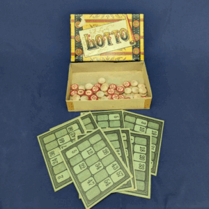 Vintage Milton Bradley Lotto Club Set (BINGO) #4055 - Wood Numbers