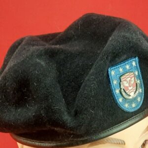 Vintage Aliquid Expectavit ~ Engineer Battalion ~ Black US Army 864th Beret Hat