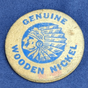 Grenier's Golf Vintage Wooden Nickel Advertisement