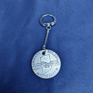 1970's Indiana Building Moosehaven Moose Association Key Chain Collectable