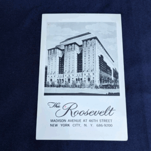 The Roosevelt Madison Avenue At 46th St. New York City, NY Vintage Postcard