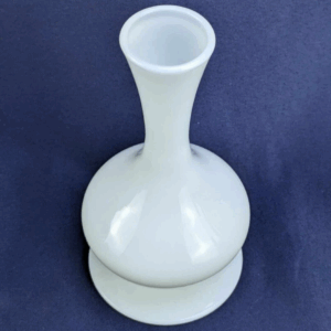 Small Mini White Milk Glass MCM Elegant Bulbus Bud Vase