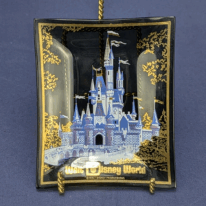 Vintage Walt Disney World Cinderella Castle Decorative Glass Tray