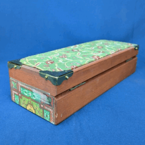 Rare Vintage La Flor de Alfonso Wooden Cigar Box - Fabric Lined