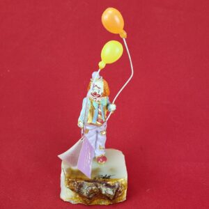 1985 De Mott Clown Carousel Magic Figurine - RARE - Hand Painted on Quartz Base