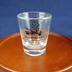 Salamanca Seneca New York Indian Reservation Native American Shot Glass