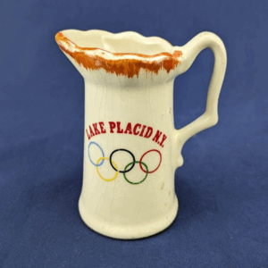 Vintage Lake Placid Souvenir Ceramic Syrup Dispenser
