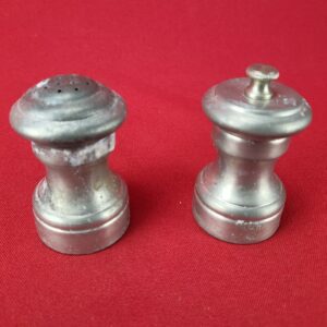 Vintage Pewter Salt Shaker And Pepper Grinder Made in Italy