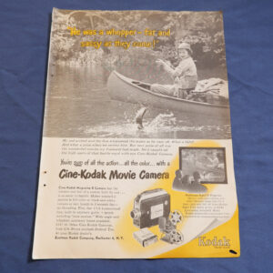1950 Print Ad Cine-Kodak Magazine 8 Movie Camera Fishing Boat Motor NY Rochester