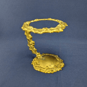 Vintage Cast Brass Wreath Style Pedestal Candle Holder