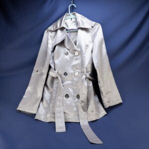 B.Street Trench Coat Style Raincoat Jacket Women's Small Reflective Polyester