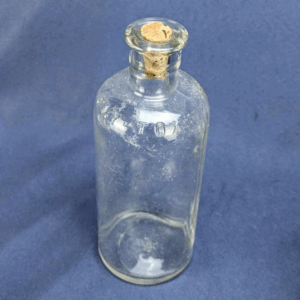Vintage Clear Glass Fly-Tox Bottle w/Cork