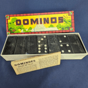 CAPITAL DOMINOS SET Halsam #630 - 28 Pieces Original Box & Instruction