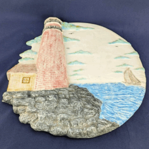 Vintage 1984 Ceramic Lighthouse Wall Hanging Mold Scioto Prod #S-2680
