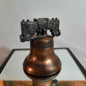 Vintage Miniature Liberty Bell Pass and Stow - Bronze Working Bell
