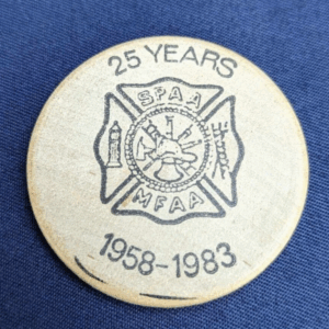 1976 Charted Pennsylvania Pump Primers 25 Year Anniversary Wooden Nickel