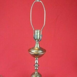 Large Brass Vintage Electric Corded Lamp - Works