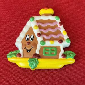 Avon Fancy Favorites Holiday Fridge Magnet Gingerbread House Christmas