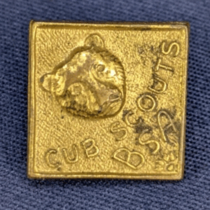 Vintage Cub Scouts Brass Pin with Bear Head Design