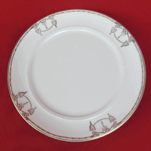 Vintage COMMODORE By Salem China 9.50" Dinner Plate 23 Karat Gold Trim