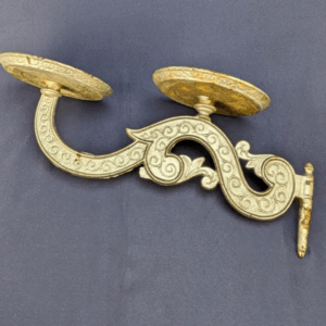 Antique Cast Iron Double Wall Sconce Oil Lamp Holder