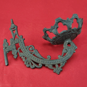 Antique Black Cast Iron Wall Sconce Oil Lamp Holder Bracket