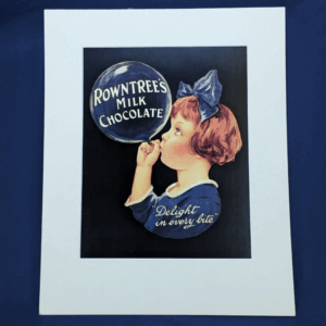 Rowntree's Milk Chocolate "Delight in every bite" Vintage Print