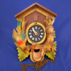 Vintage German E.Schmeckenbecher Cuckoo Clock–Hand-Carved Untested Parts/Repair